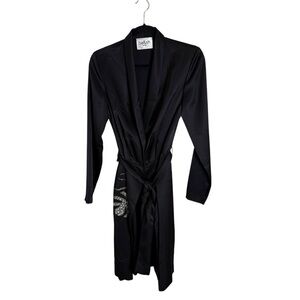 Ba&sh x Jay Ahr Black Janeiro Wrap Dress Size 6 Party Evening Wedding Guest